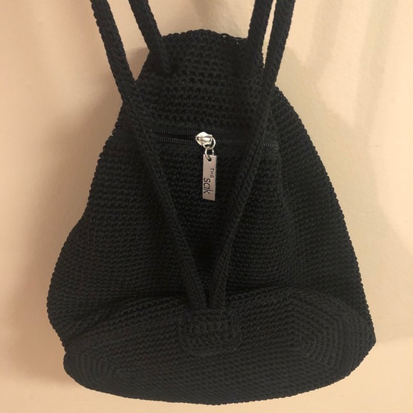 The Sak Handbags - The SAK crochet black backpack purse EUC